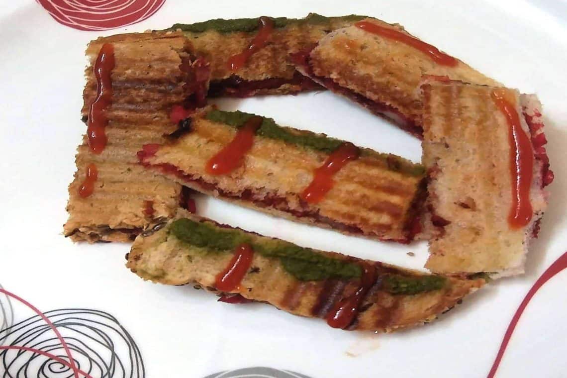 Beet Root sandwich sticks.